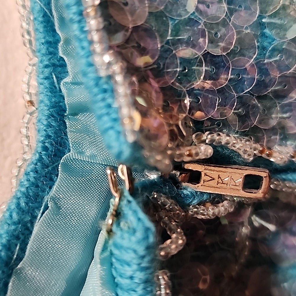 Vintage Bead and sequin sleeveless lined knit sweater - Picture 4 of 9